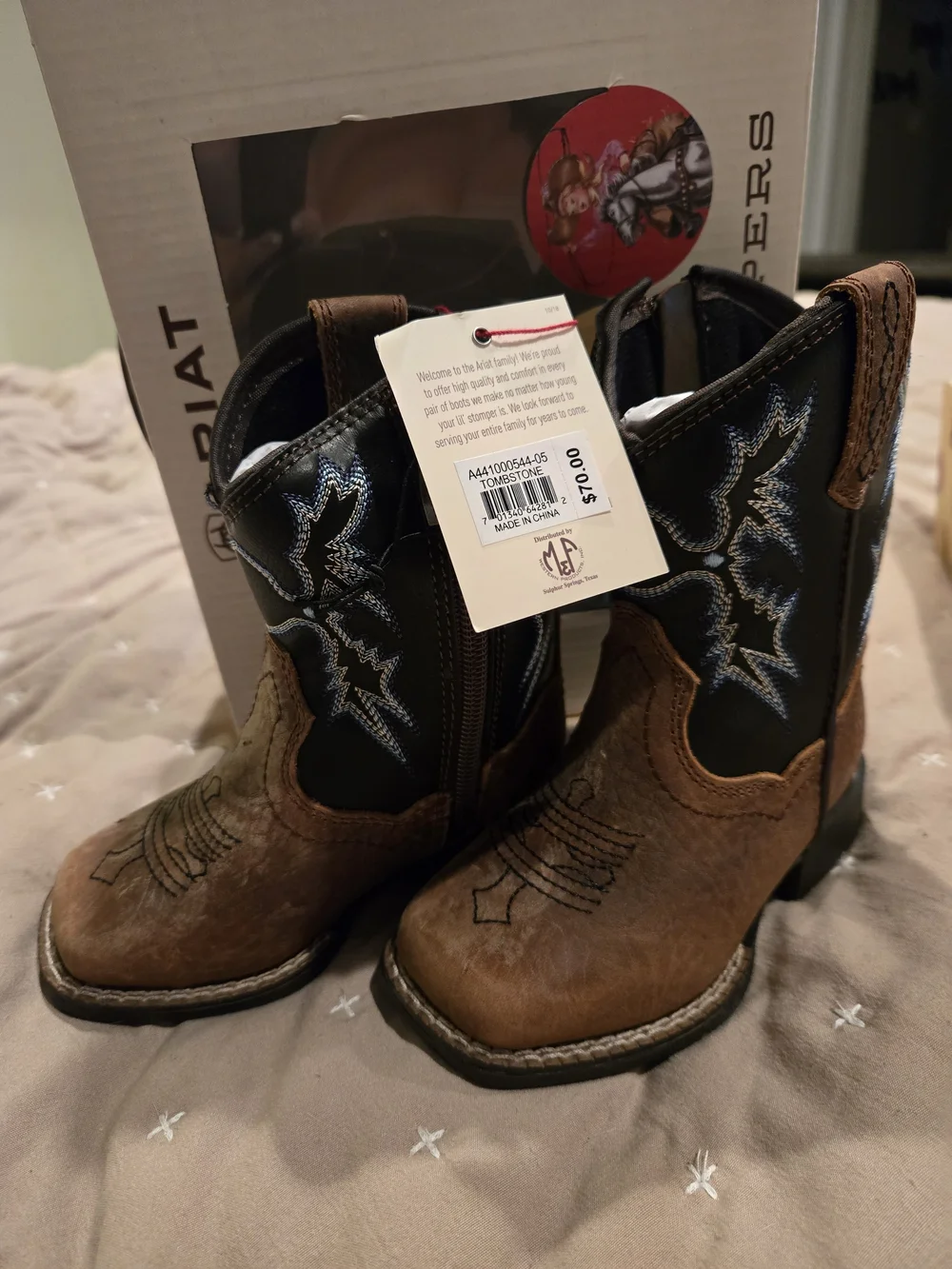 Ariat Lil' Stompers Toddler Western Cowboy Boots, Tombstone